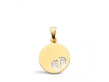 Loumya Gold 18K | Pendentif | Or Bicolore | Personnalisable | Pieds | 12mm | 18/50024831