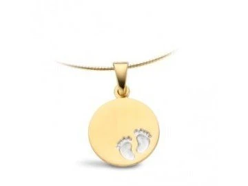 Loumya Gold 18K | Pendentif | Or Bicolore | Personnalisable | Pieds | 12mm | 18/50024831 – Image 2