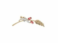 Loumya Silver | Broche | Epi De Blé | Plaqué Or | Oxyde De Zirconium | 98027R