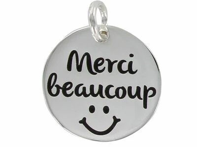 Tu Es Unique | Pendentif | Argent | Merci Beaucoup | 18mm|9105858