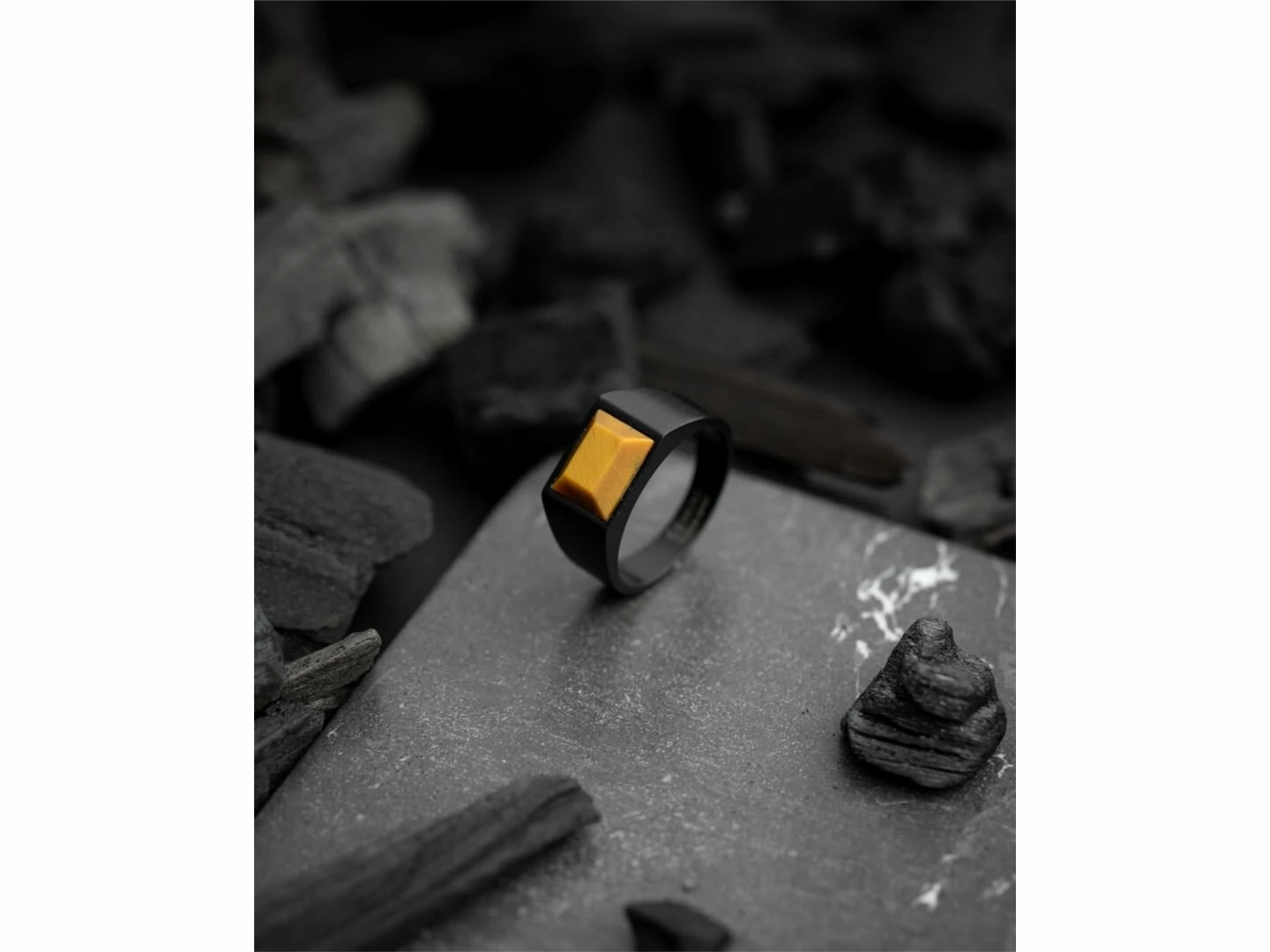 GEMINI | Chevalière | Homme | Titane | Oeil De Tigre |CRE03 – Image 2