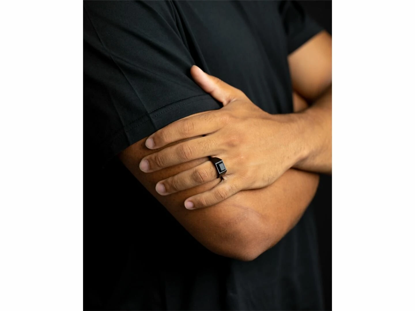 GEMINI | Chevalière | Homme | Titane | Agate Noire | CRE02 – Image 4