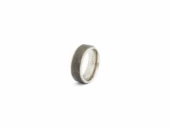 GEMINI | Bague | Homme | Timor | Titane | Agentée Noire | 8mm | TIM01