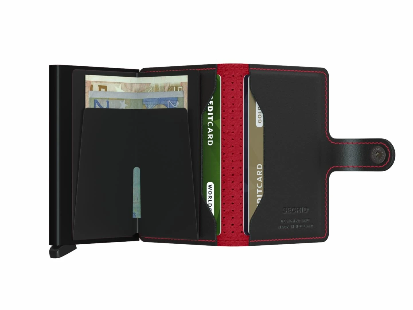 Secrid | Porte-Cartes | Miniwallet | Perforated | MPf-Black-Red â Image 3