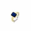 Ti Sento | Bague | Plaqué Or | Pierre Bleue | 12272BY