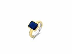 Ti Sento | Bague | Plaqué Or | Pierre Bleue | 12272BY