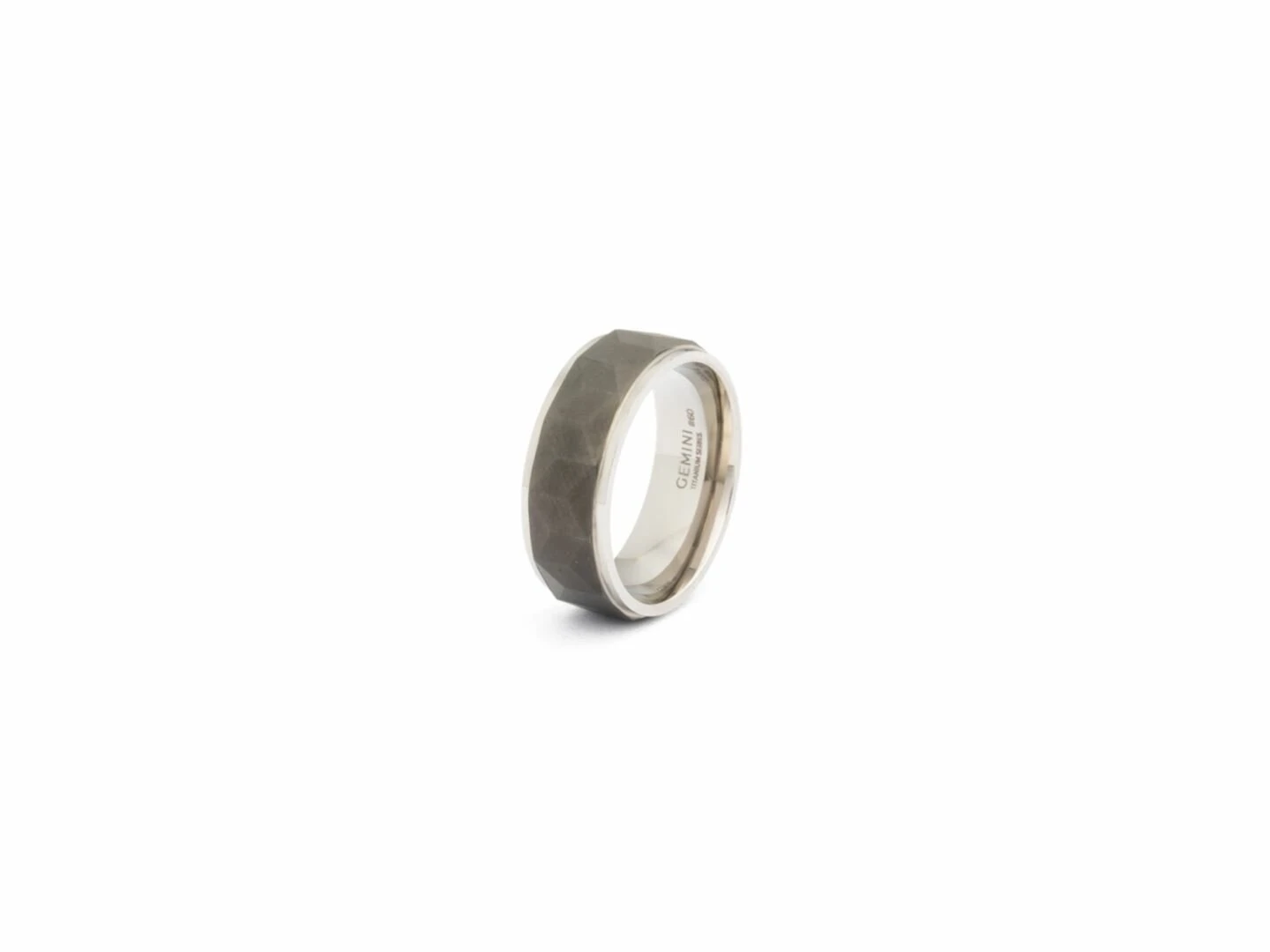 GEMINI | Bague | Homme | Timor | Titane | Agentée Noire | 8mm | TIM01 – Image 5