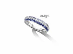 Orage | Bague | Argent | Oxyde De Zirconium | Bleue | AT113
