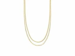 Naiomy Silver | Chaîne Double | Plaqué Or | N2S59