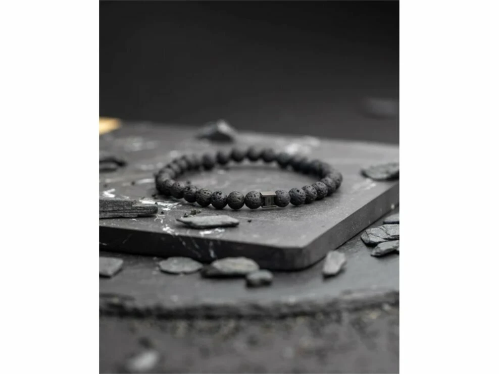 GEMINI | Bracelet | Black Lava | Pierre De Lave | 6mm | DSIX3 – Image 2