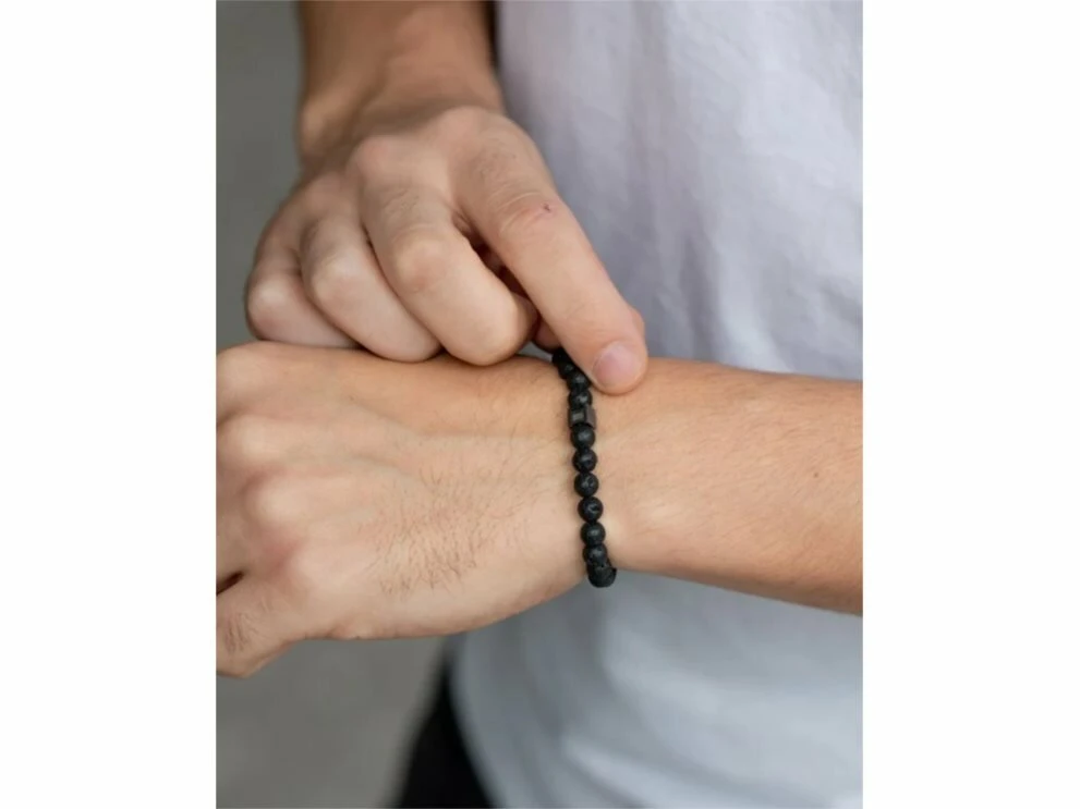 GEMINI | Bracelet | Black Lava | Pierre De Lave | 6mm | DSIX3 – Image 3