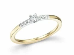 Emmilou 18K | Bague | Or Jaune | Bicolore | Diamants 0.14ct | R140
