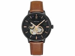 Pierre Lannier | Homme | Automatic | Trio | Cuir Marron | 335B434
