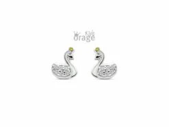 Orage Kids | Boucles D'Oreilles | Argent | Oxyde De Zirconium | Cygne | K2502