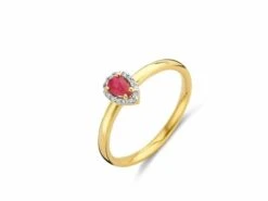 Loumya Gold 18K | Bague | Or Jaune | Diamants 0.045ct | Rubis 0.250ct | 065566/RA