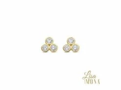 Lisa Mona 14K | Boucles D'Oreilles | Or Jaune | Oxyde De Zirconium | LM/G0265