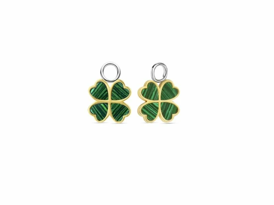 Ti Sento | Charms Pour Créoles | Bicolore | Vert Malachite | 9258MA