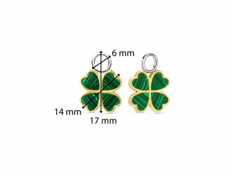 Ti Sento | Charms Pour Créoles | Bicolore | Vert Malachite | 9258MA – Image 3