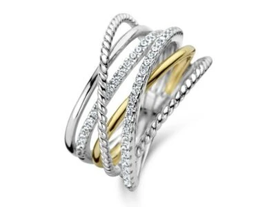 Naiomy Silver | Bague | Argent Bicolore | Oxyde De Zirconium | N3H57