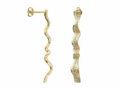 Saunier Arg. | Boucles D'Oreilles | Plaqué Or | Oxyde De Zirconium | 7040379 01