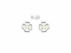 Orage Kids | Boucles D'Oreilles | Argent | Trèfle | Nacre | K2553