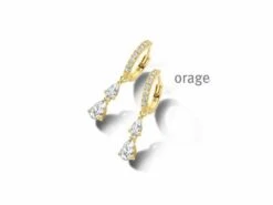 Orage | Boucles D'Oreilles | Plaqué Or | Oxyde De Zirconium | AT226