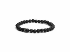 GEMINI | Bracelet | Black Lava | Pierre De Lave | 6mm | DSIX3