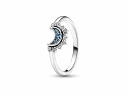 Pandora | Bague | Céleste Lune Scintillante Bleue | 192675C01